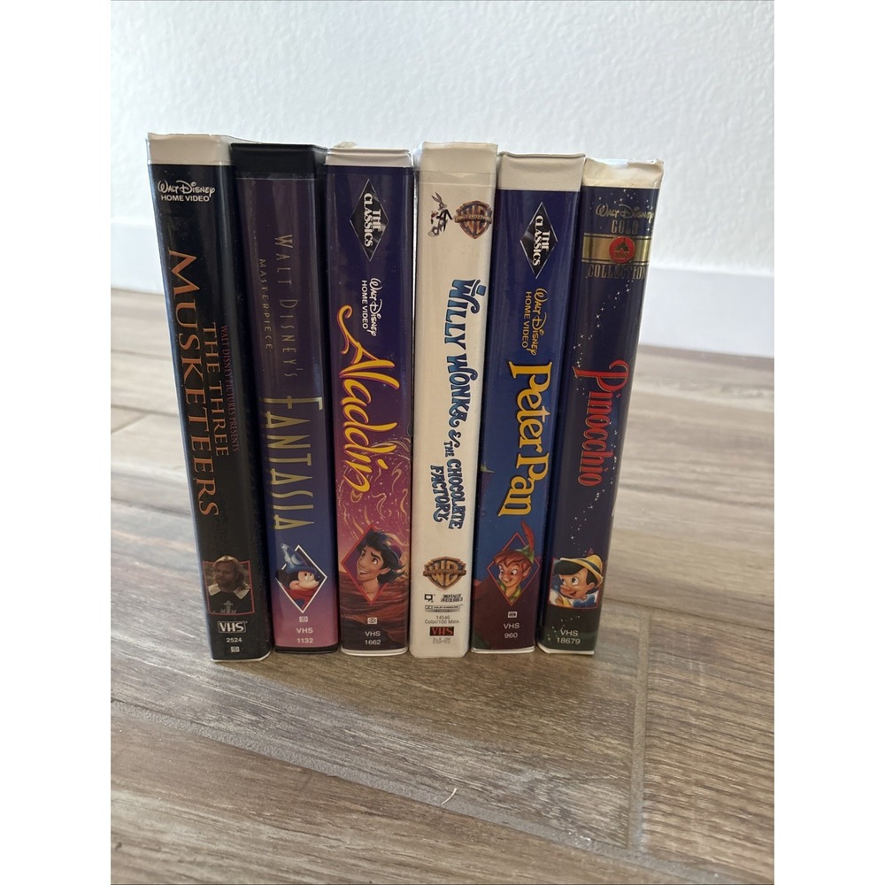 Lot Of 6 Walt Disney VHS Tapes (2 Black Diamond VHS Tapes)